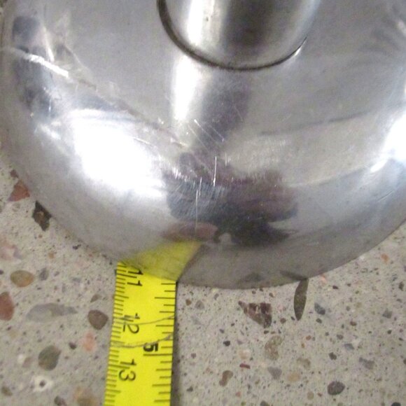 Silver Pewter Candlestick Modern Xtra Tall 16" - Picture 5 of 8